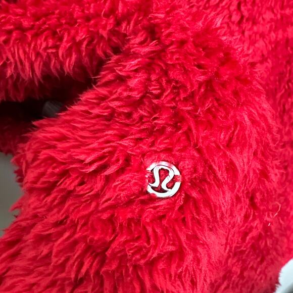 LULULEMON Oh So Sherpa Full Zip Dark Red Sz 6 $168 - Picture 4 of 5